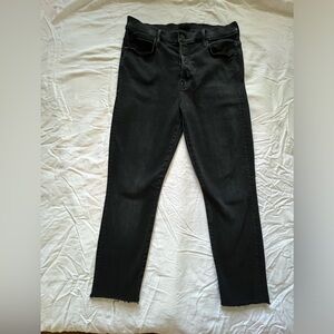 MOTHER Stunner Crop denim - Blackbird